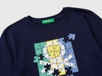 T-shirt in organic cotton with logo print - ucb_image_DS1