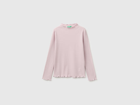 T-shirt de gola alta em mistura de algodão quente - ucb_image_FS