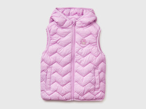 Ärmellose Daunenjacke mit Kapuze
