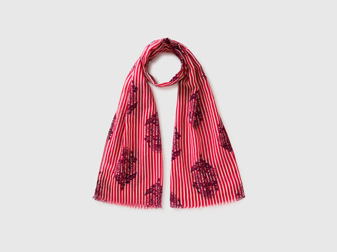 Patterned linen blend scarf - ucb_image_FS