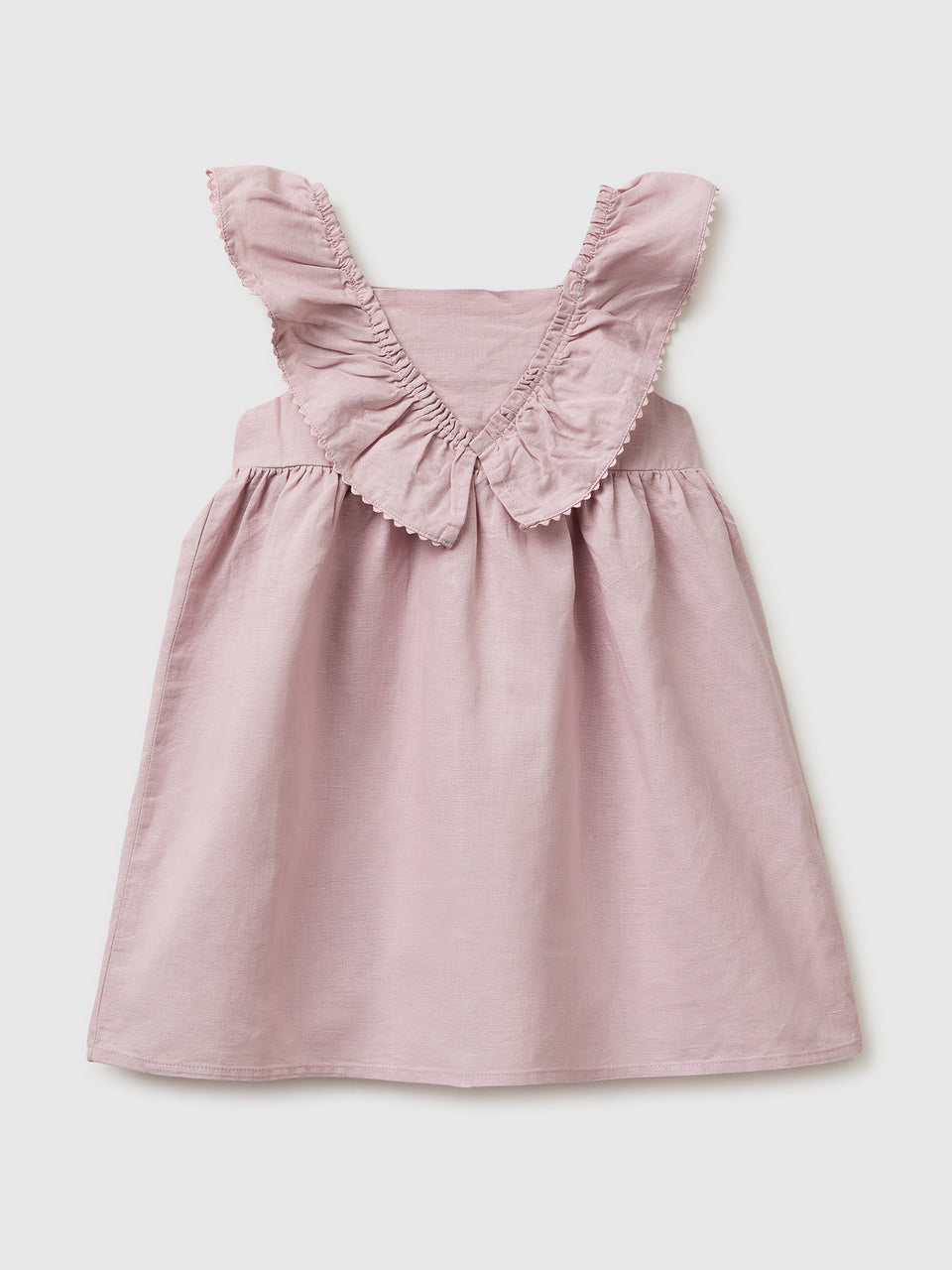 Linen blend dress with ruffles - ucb_image_FS