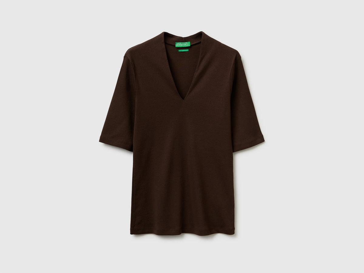 T-shirt slim fit em algodão de fibra longa - ucb_image_FS