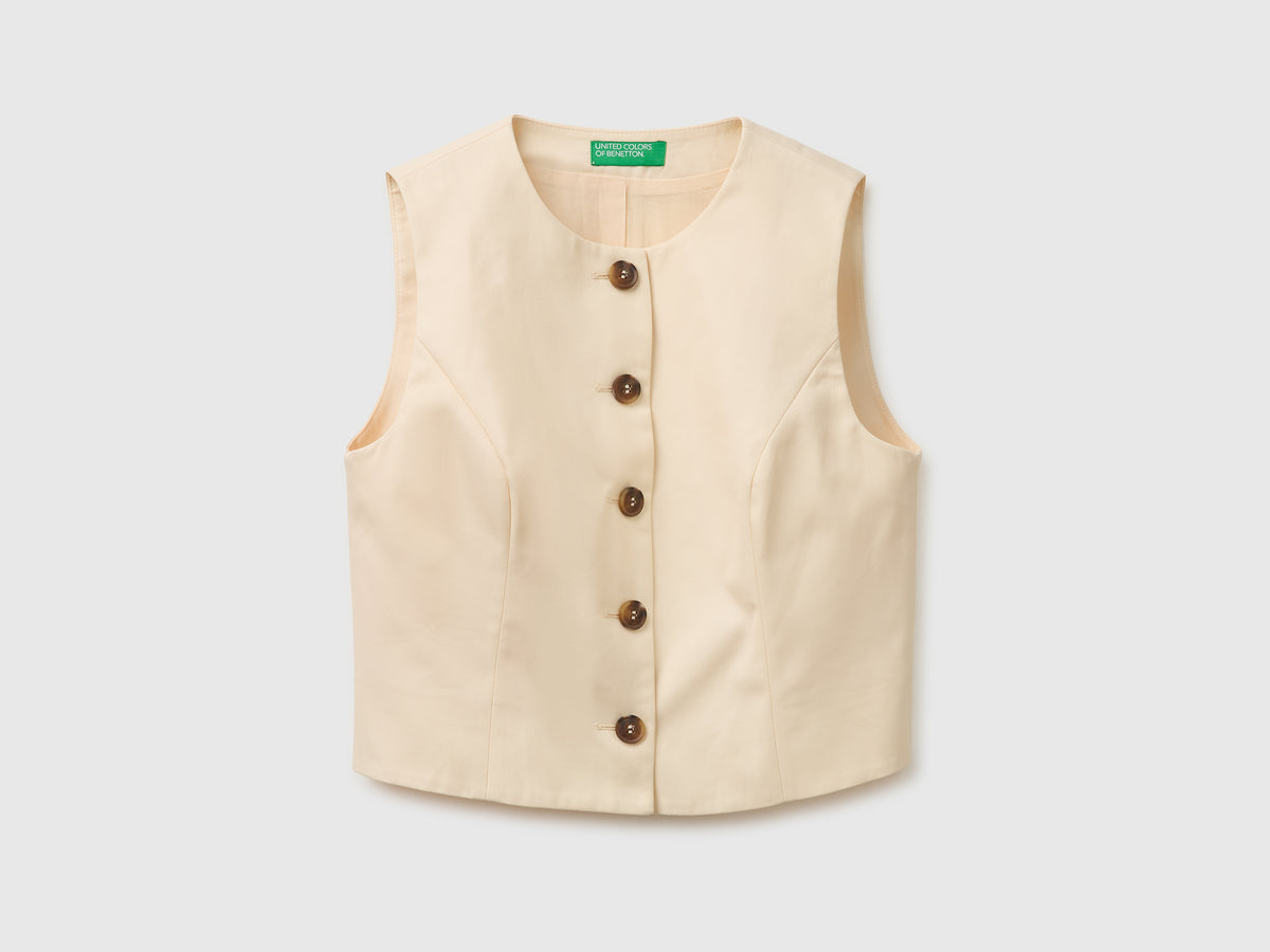 Crew neck vest with buttons - ucb_image_FS