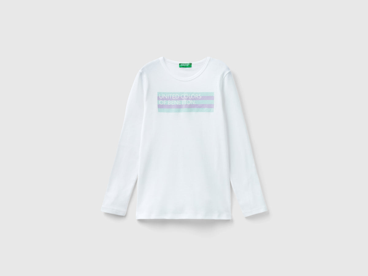 T-shirt de manga comprida com estampa glitter - ucb_image_FS