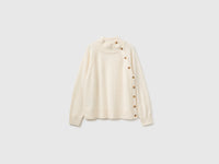 Camisola de gola alta com botões 100% lã - ucb_image_FS
