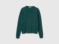 Camisola de gola redonda verde em lã Merino - ucb_image_FS