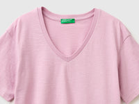 T-shirt decote em V em algodão leve - ucb_image_DS1