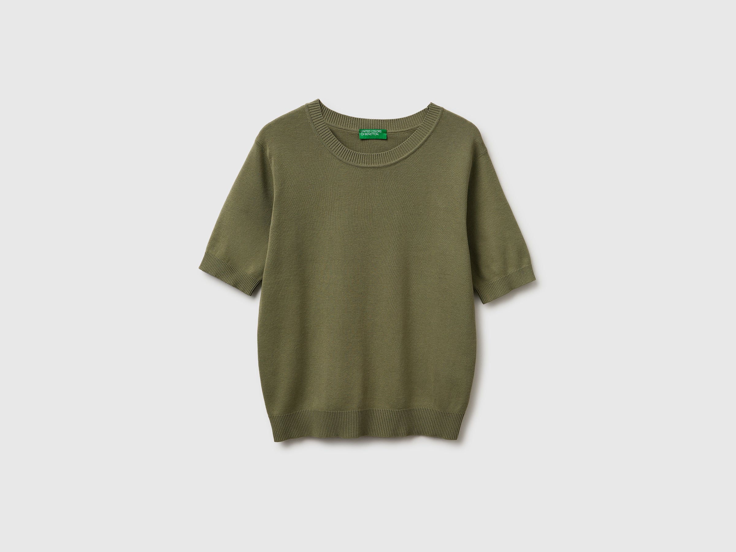Olive green short sleeve sweater - ucb_image_FS