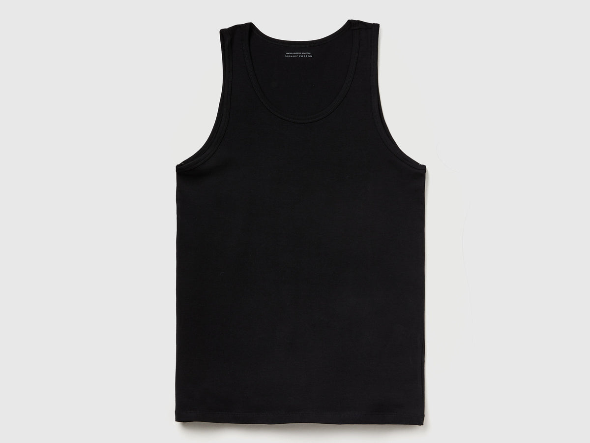 T-shirt sem mangas de roupa interior em algodão orgânico stretch - ucb_image_FS