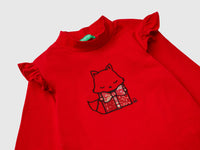 T-shirt de gola alta com folhos - ucb_image_DS1