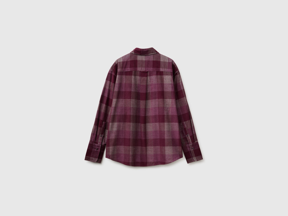 Camisa aos quadrados de veludo canelado - ucb_image_BS