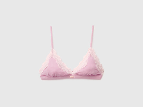 Silk blend triangle bra with lace - ucb_image_FS