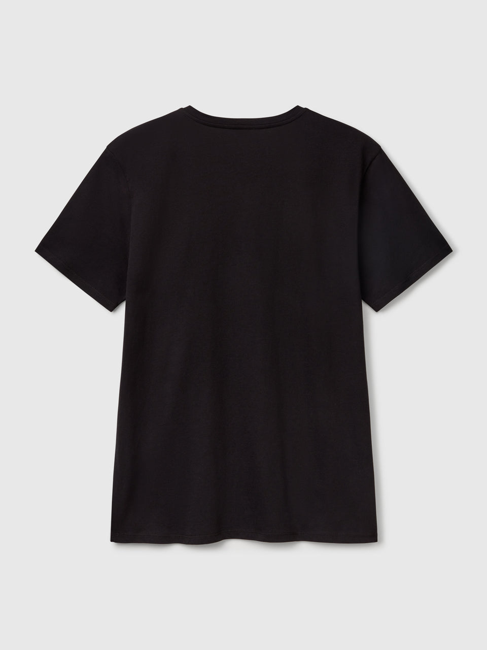 T-shirt com decote em V em algodão de fibra longa - ucb_image_BS