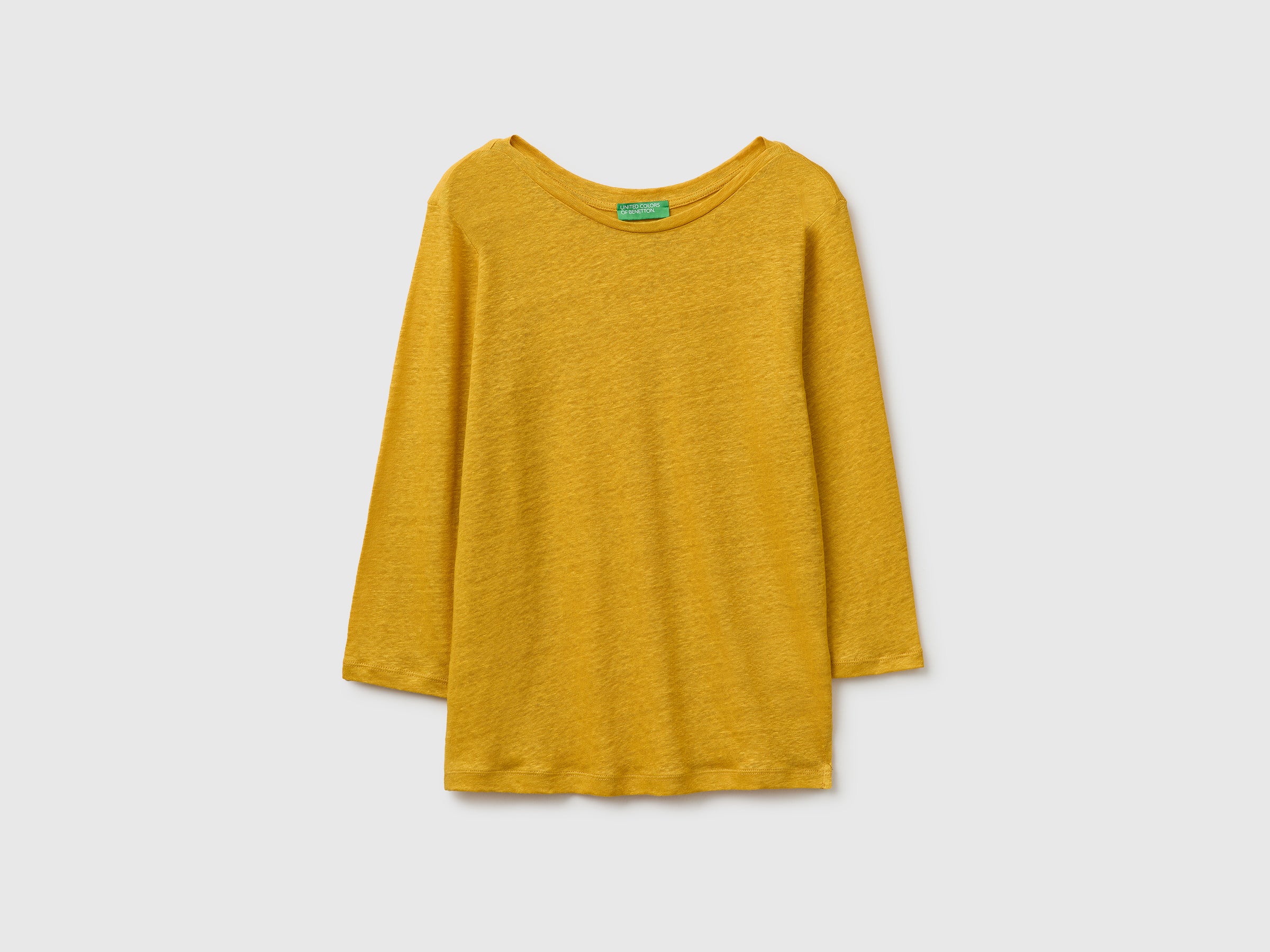 Boat-neck T-shirt in pure linen - ucb_image_FS