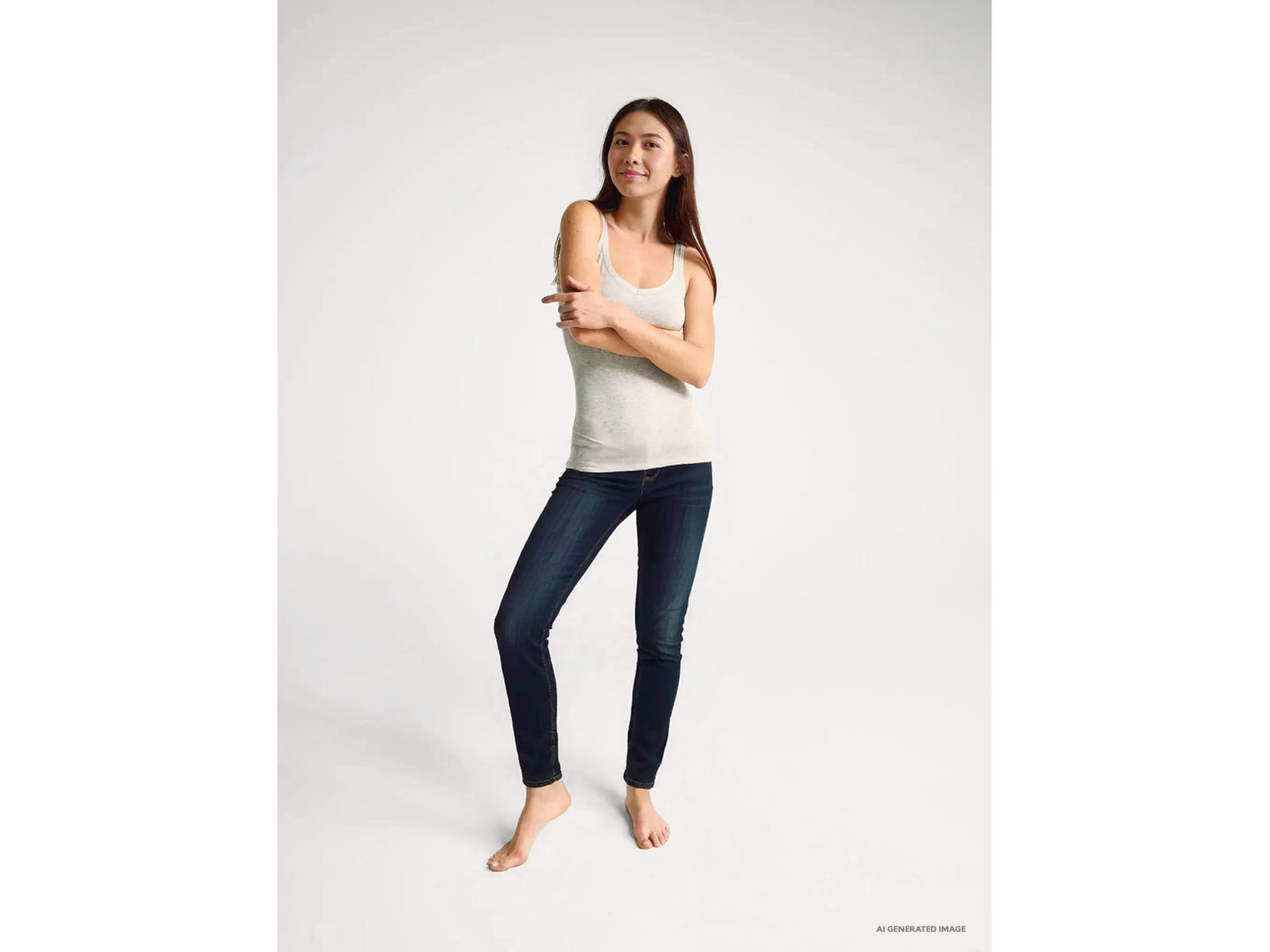 Skinny fit push up jeans