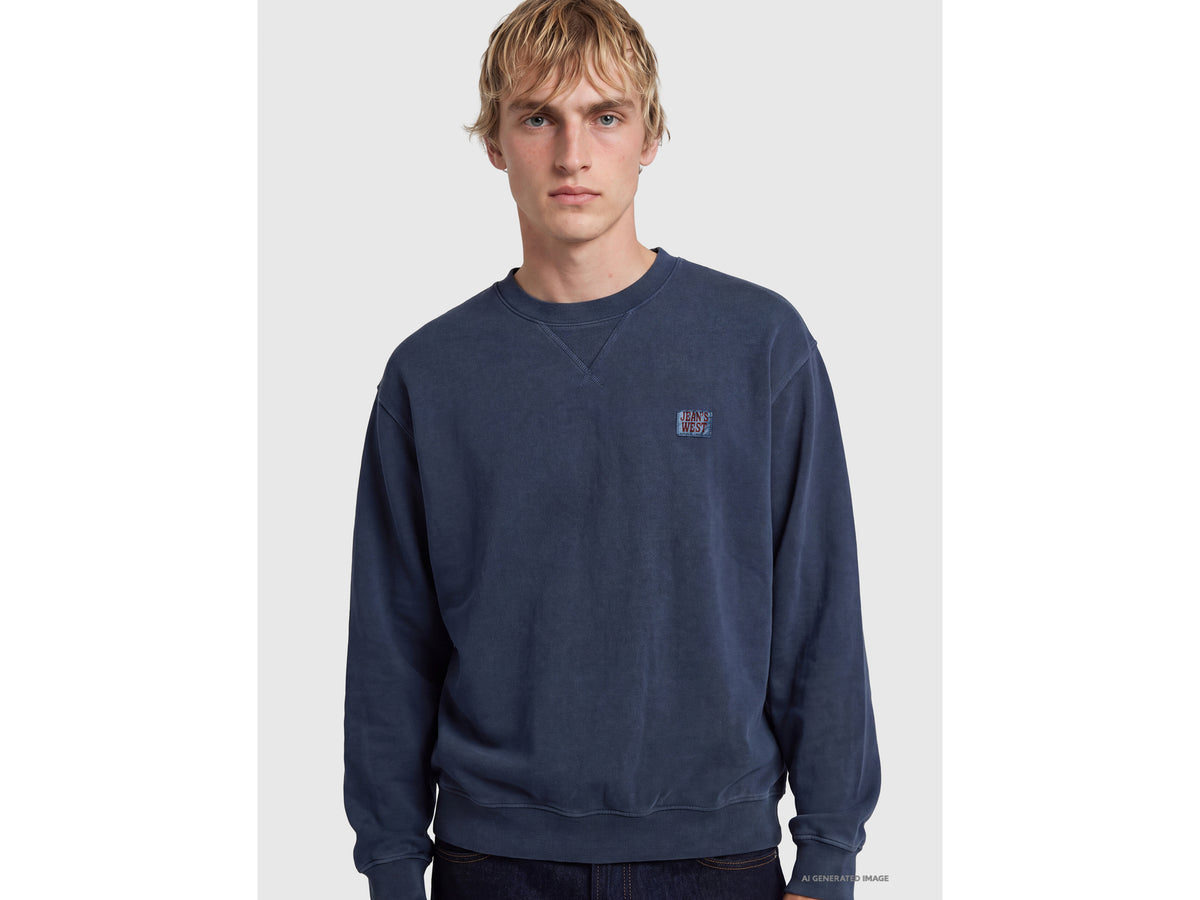 Vintage-effect crewneck sweatshirt