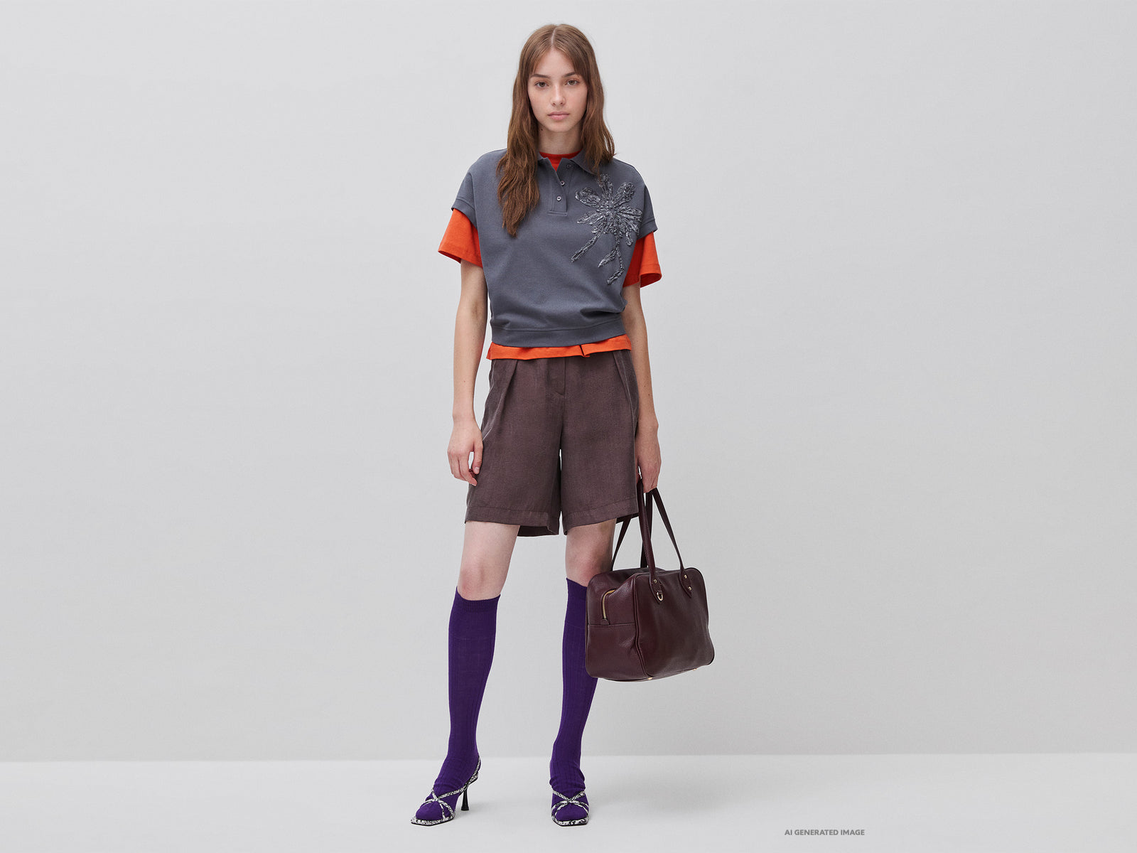 Pleated bermuda shorts in 100% lyocell