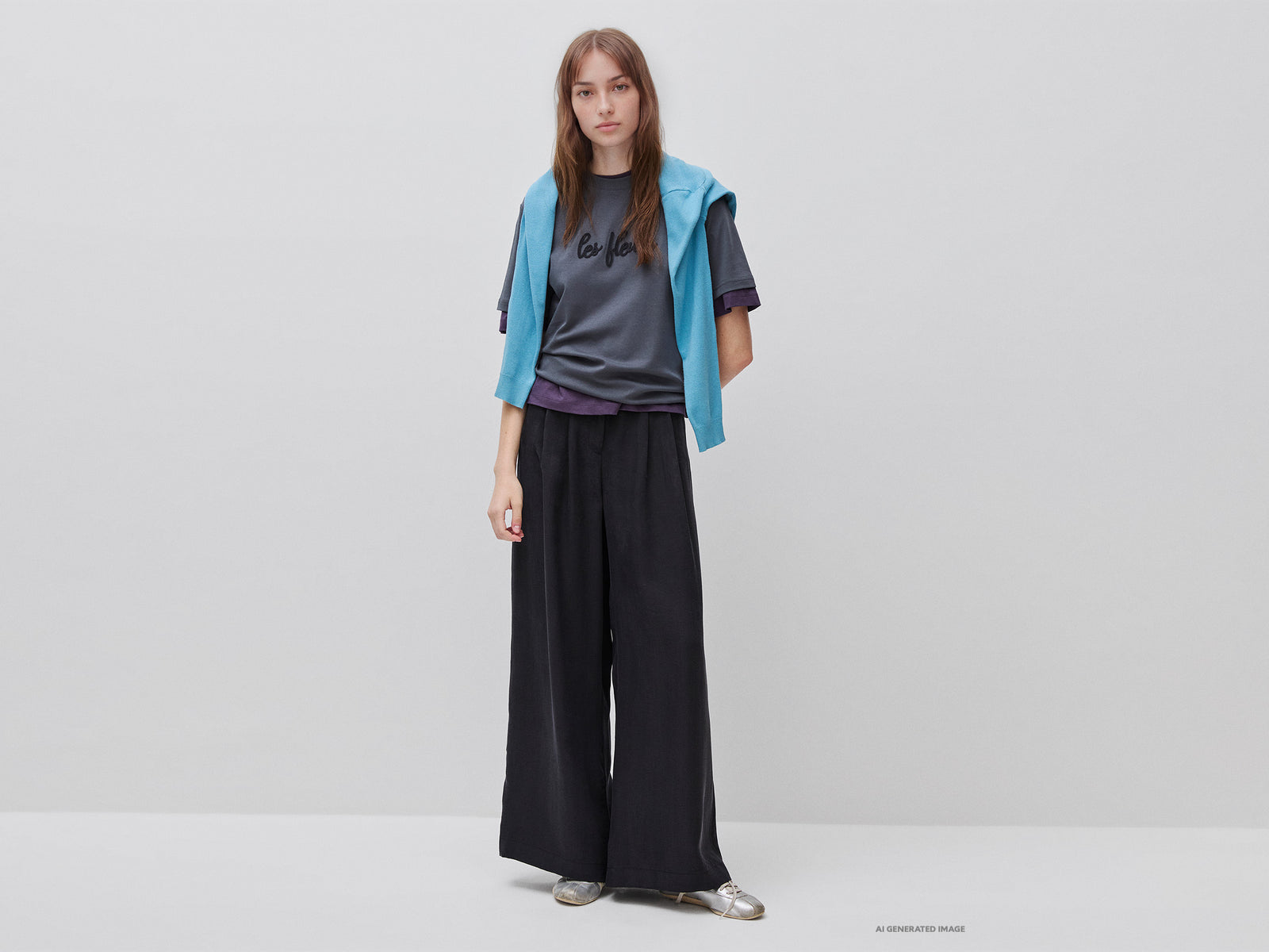 Wide-leg trousers in 100% lyocell