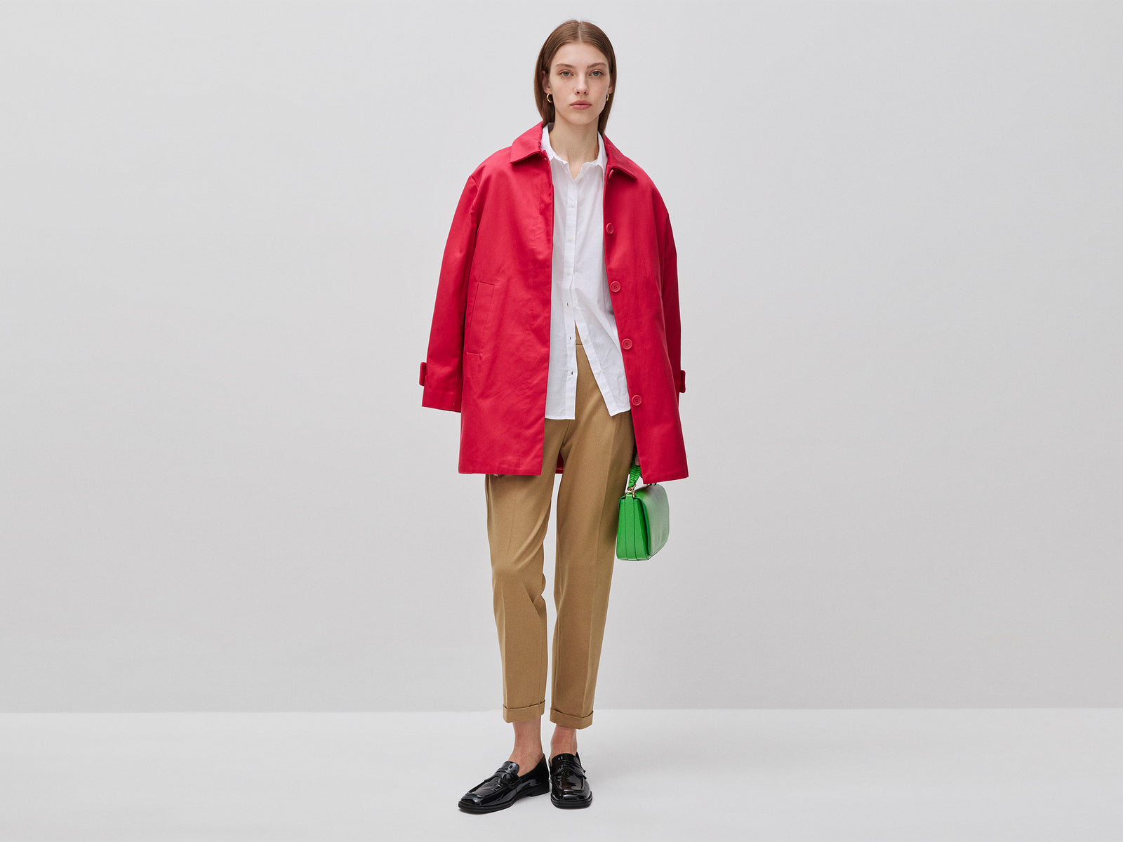 Regular fit trousers with crease