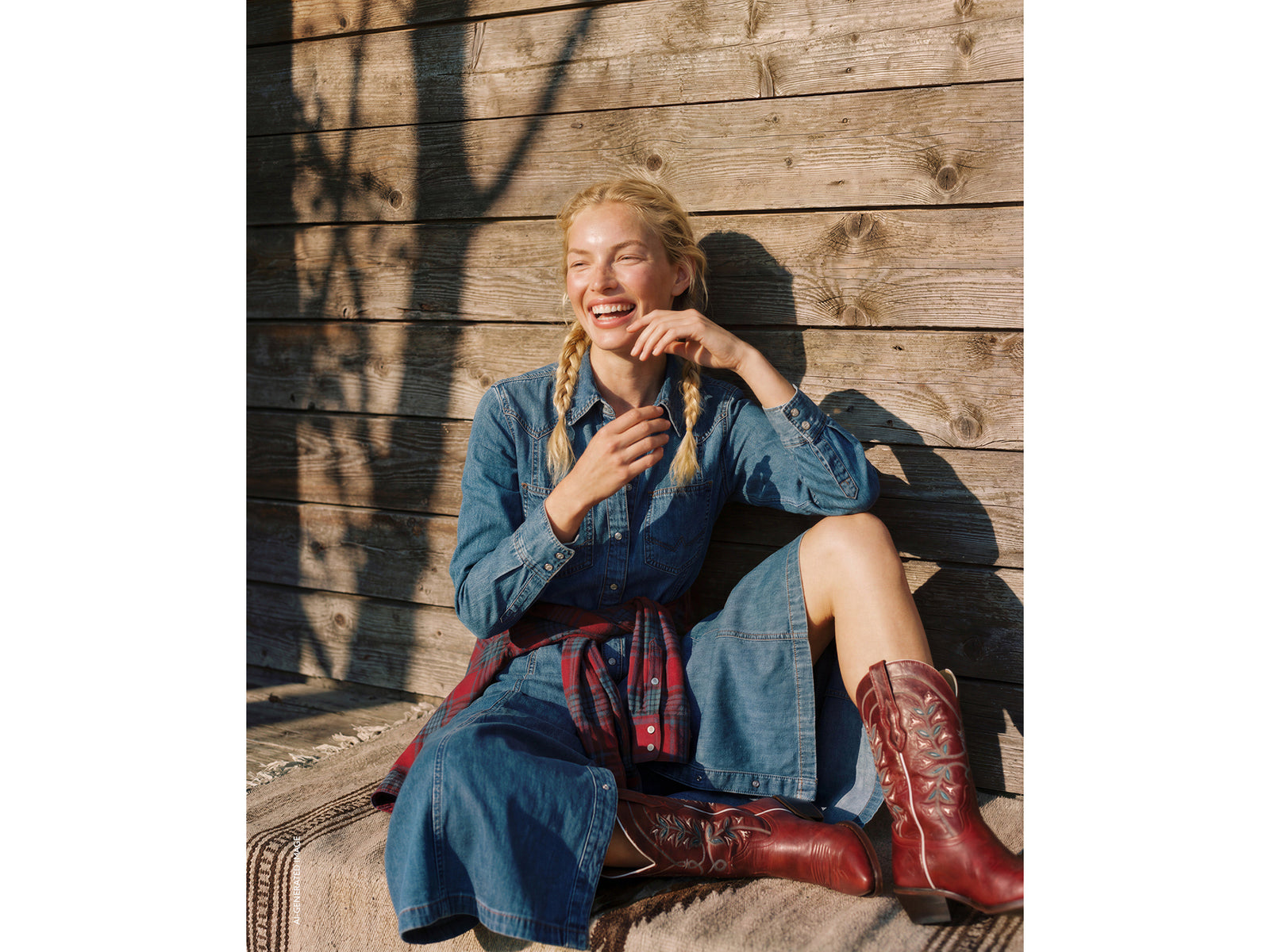 Light denim shirt dress