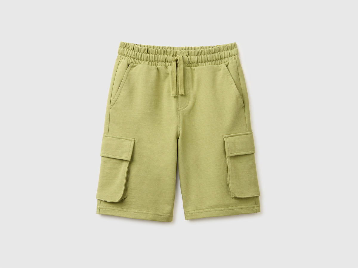 Fleece Bermuda shorts with pockets - ucb_image_FS