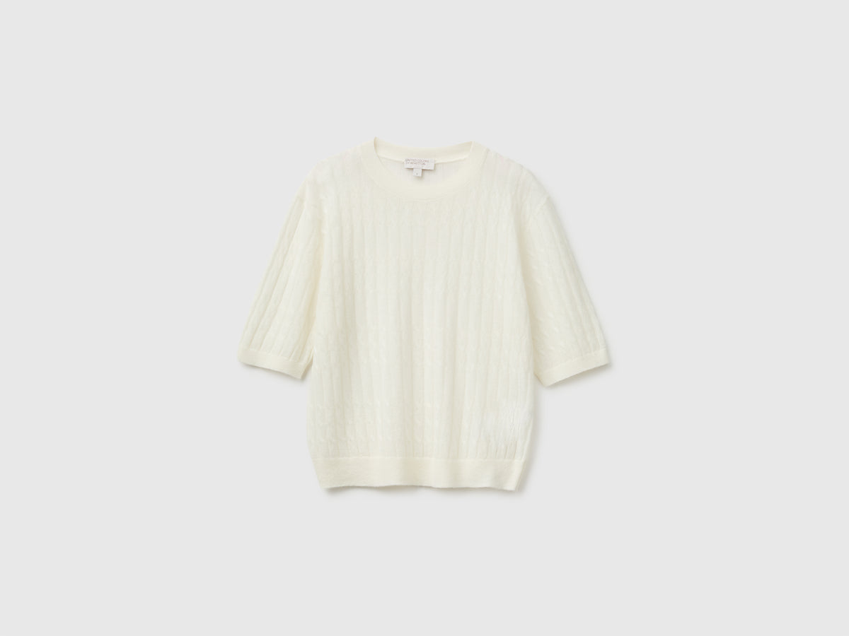 Camisola com tranças em mistura de lã ultraligeira - ucb_image_FS