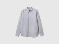 Blue patterned shirt in pure linen - ucb_image_FS