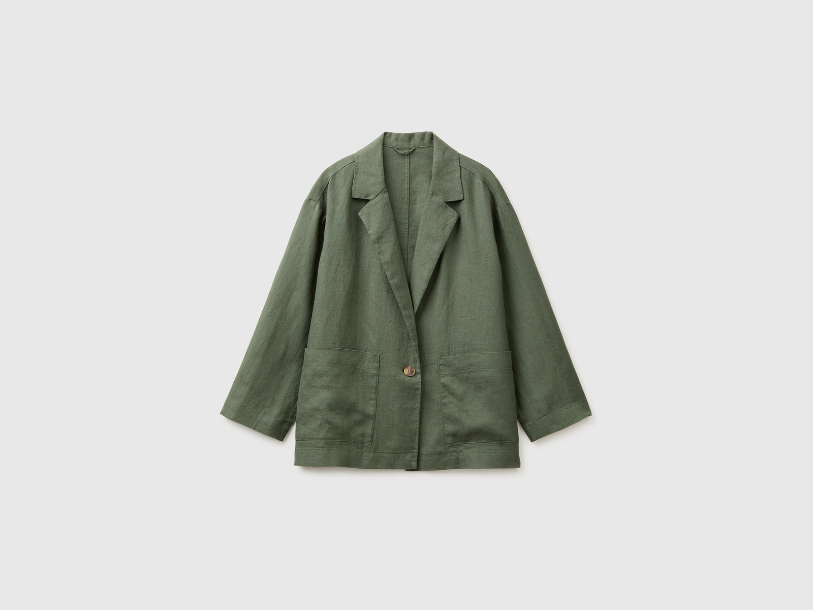 Blazer de abotoadura simples em 100% linho - ucb_image_FS