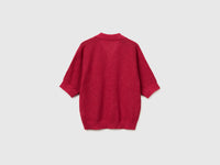 Perforated polo shirt in linen blend - ucb_image_BS