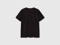 T-shirt com decote em V em algodão de fibra longa - ucb_image_FS