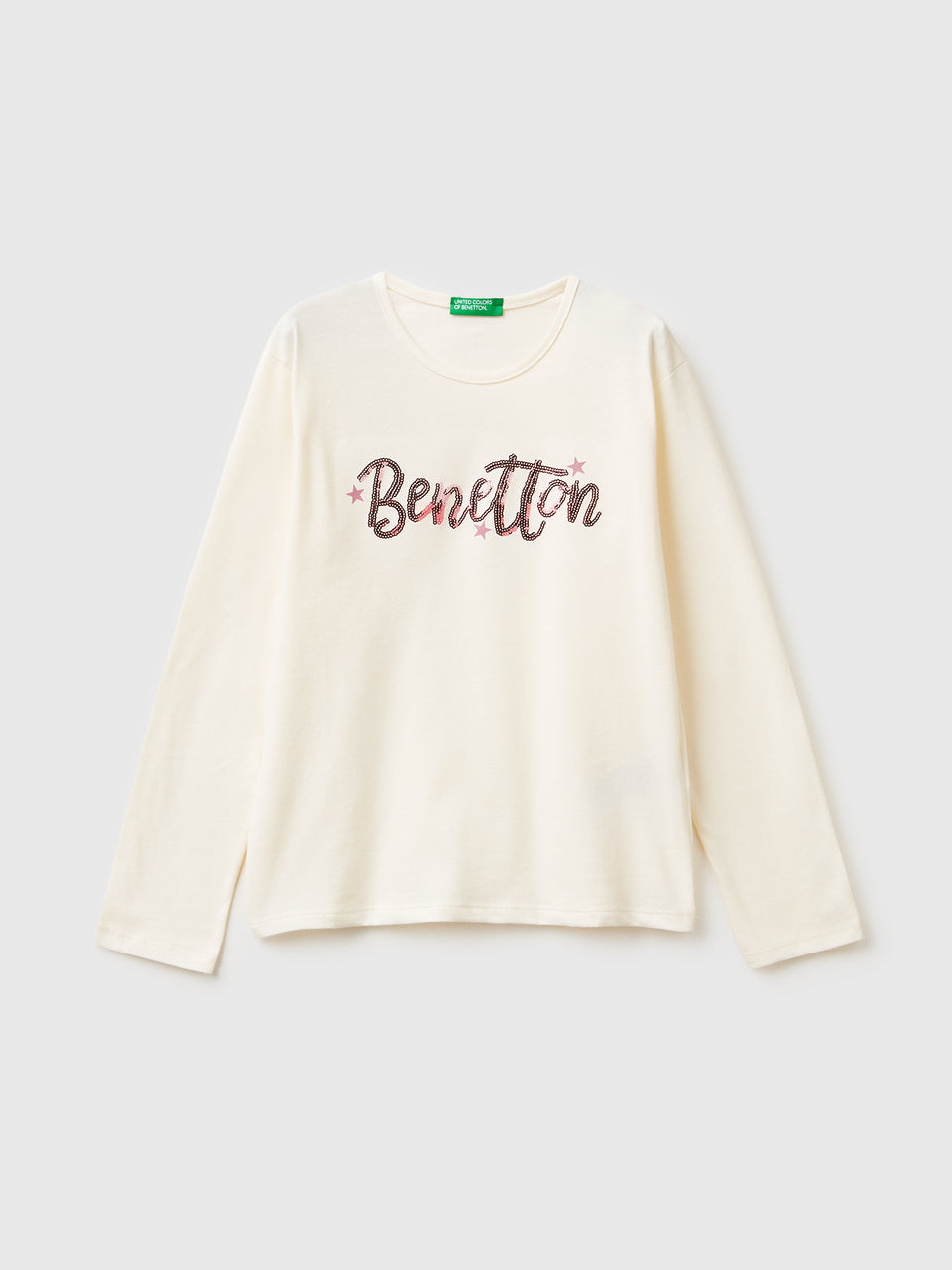 T-shirt em algodão quente com lantejoulas - ucb_image_FS