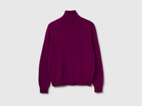 Camisola de gola alta violeta em pura lã Merino - ucb_image_BS