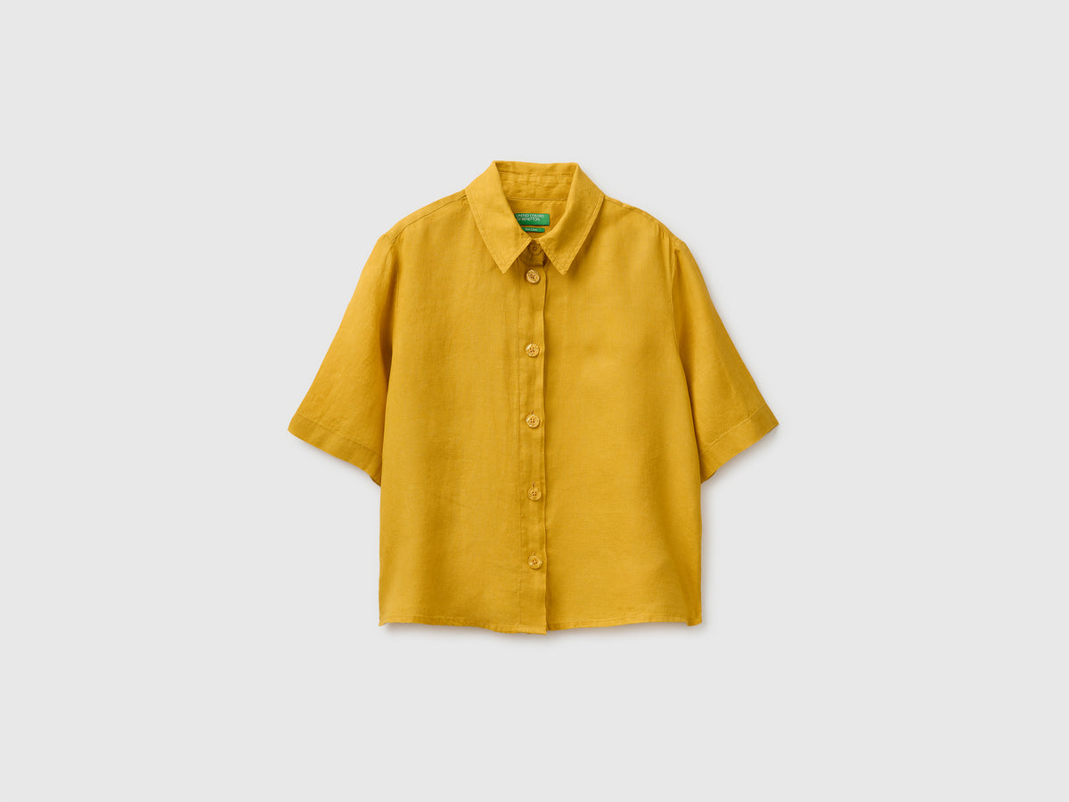 Short shirt in pure linen - ucb_image_FS
