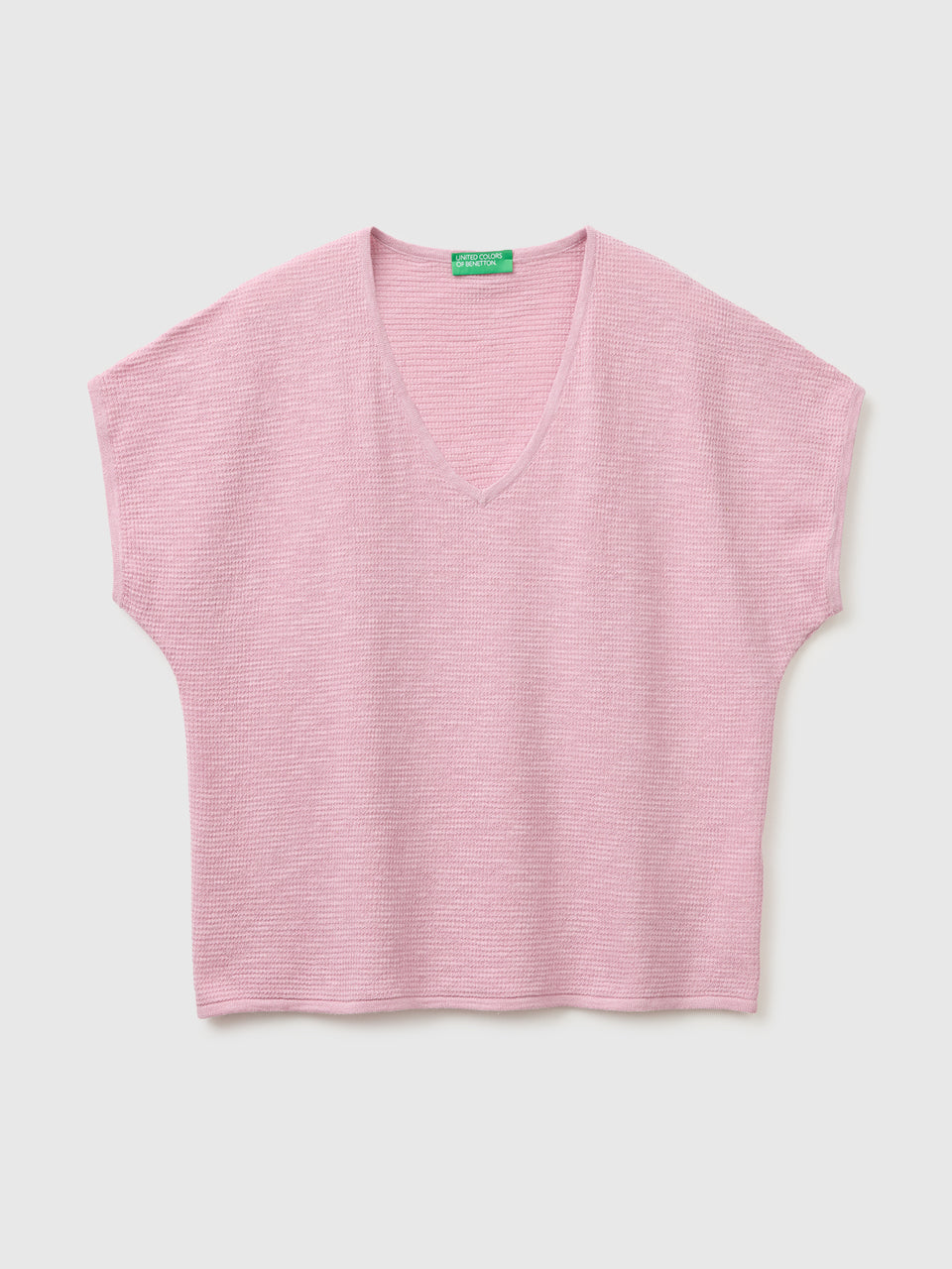 Camisola decote em V em mistura de linho - ucb_image_FS