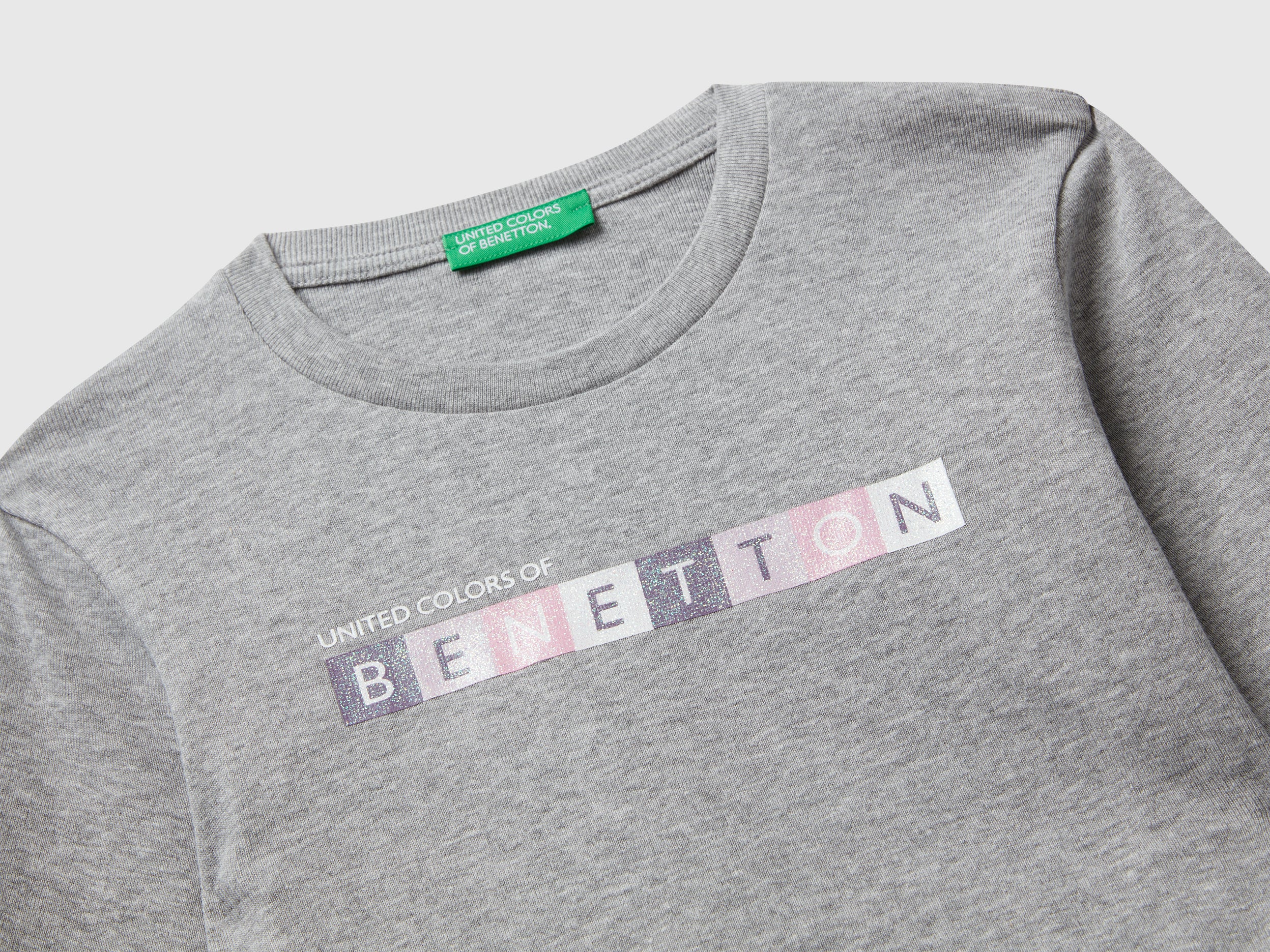 T-shirt com logótipo glitter em algodão - ucb_image_DS1