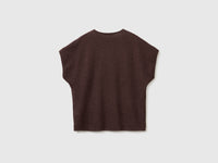 Camisola decote em V em mistura de linho - ucb_image_BS