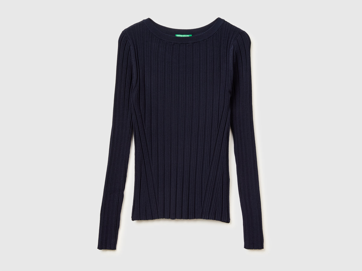 Fitted ribbed sweater - ucb_image_FS