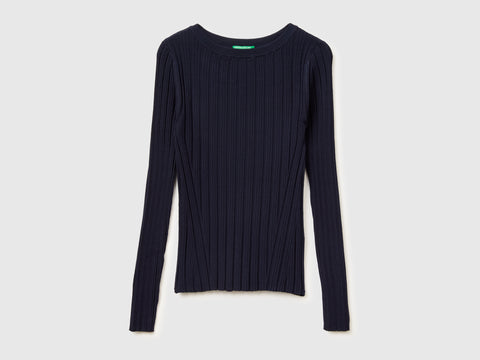 Fitted ribbed sweater - ucb_image_FS