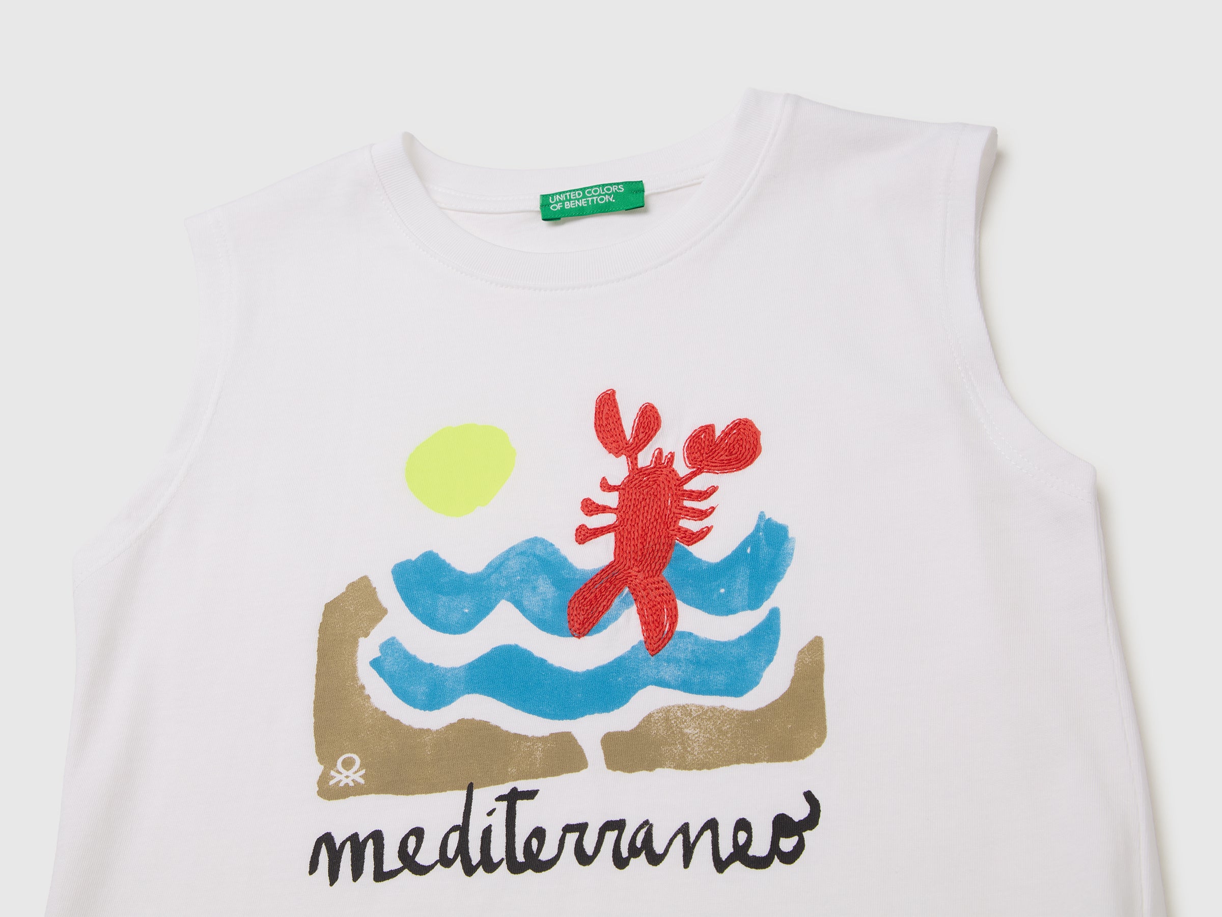 Oversized tank top with print and embroidery - ucb_image_DS1