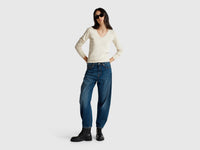 Camisola com decote em V em algodão puro - ucb_image_FY