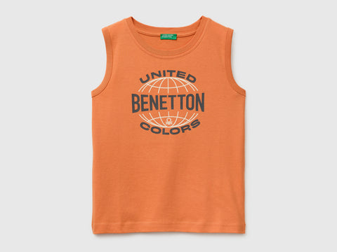 Organic cotton tank top with logo print - ucb_image_FS