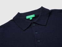 Polo azul da meia-noite em pura lã Merino - ucb_image_DS1