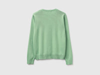 Sage green cardigan in cotton tricot - ucb_image_BS