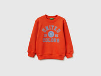Organic cotton sweatshirt with logo print - ucb_image_FS