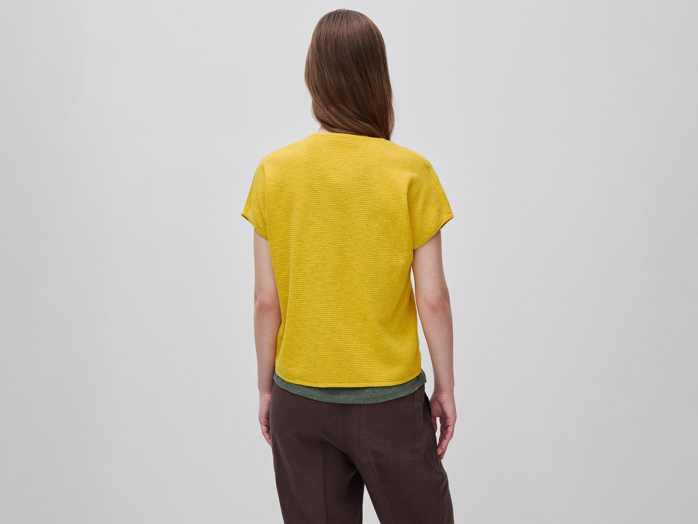Camisola decote em V em mistura de linho - ucb_image_B