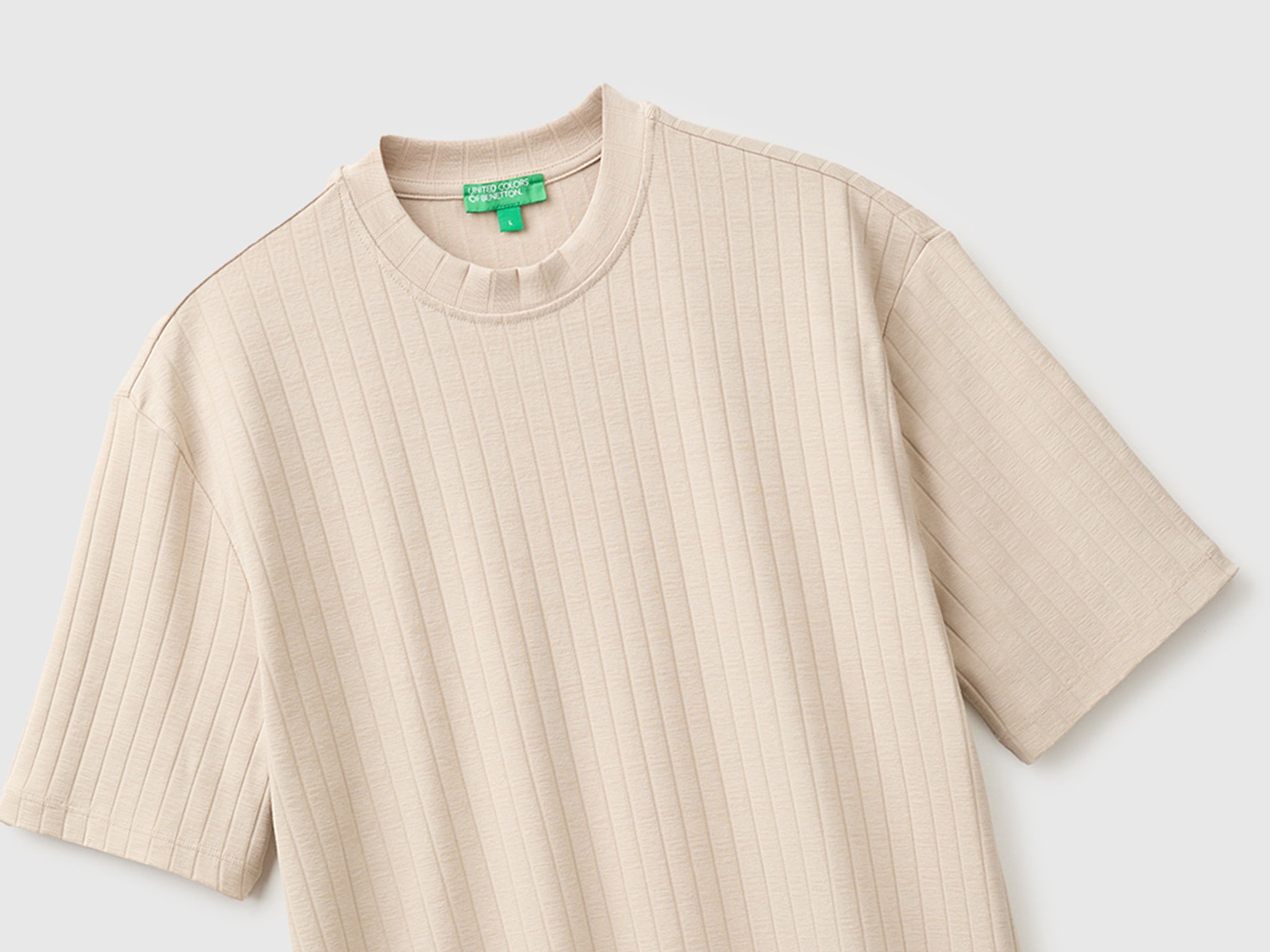 T-shirt canelada de algodão stretch - ucb_image_FY