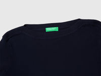 Dark blue sweater with boat neck - ucb_image_DS1