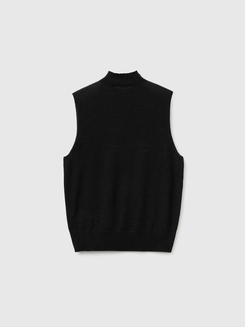 Camisola de gola alta sem mangas em mistura de lã ultraligeira - ucb_image_BS