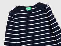 T-shirt às riscas com decote à barco - ucb_image_DS1
