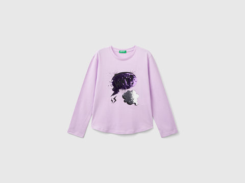 T-shirt com lantejoulas em algodão orgânico - ucb_image_FS